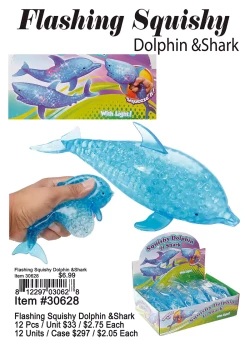 Flashing Squishy Dolphin and Shark